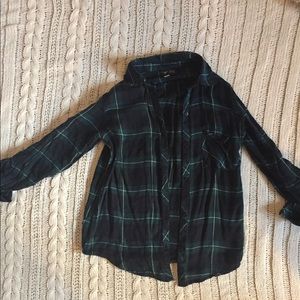 Windsor dark green flannel